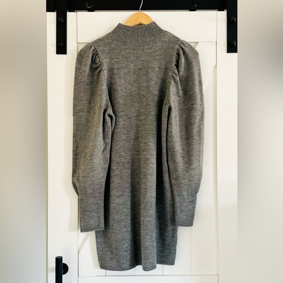 WAYF Morela Turtleneck Sweater‎ Dress in Grey - Picture 5 of 7